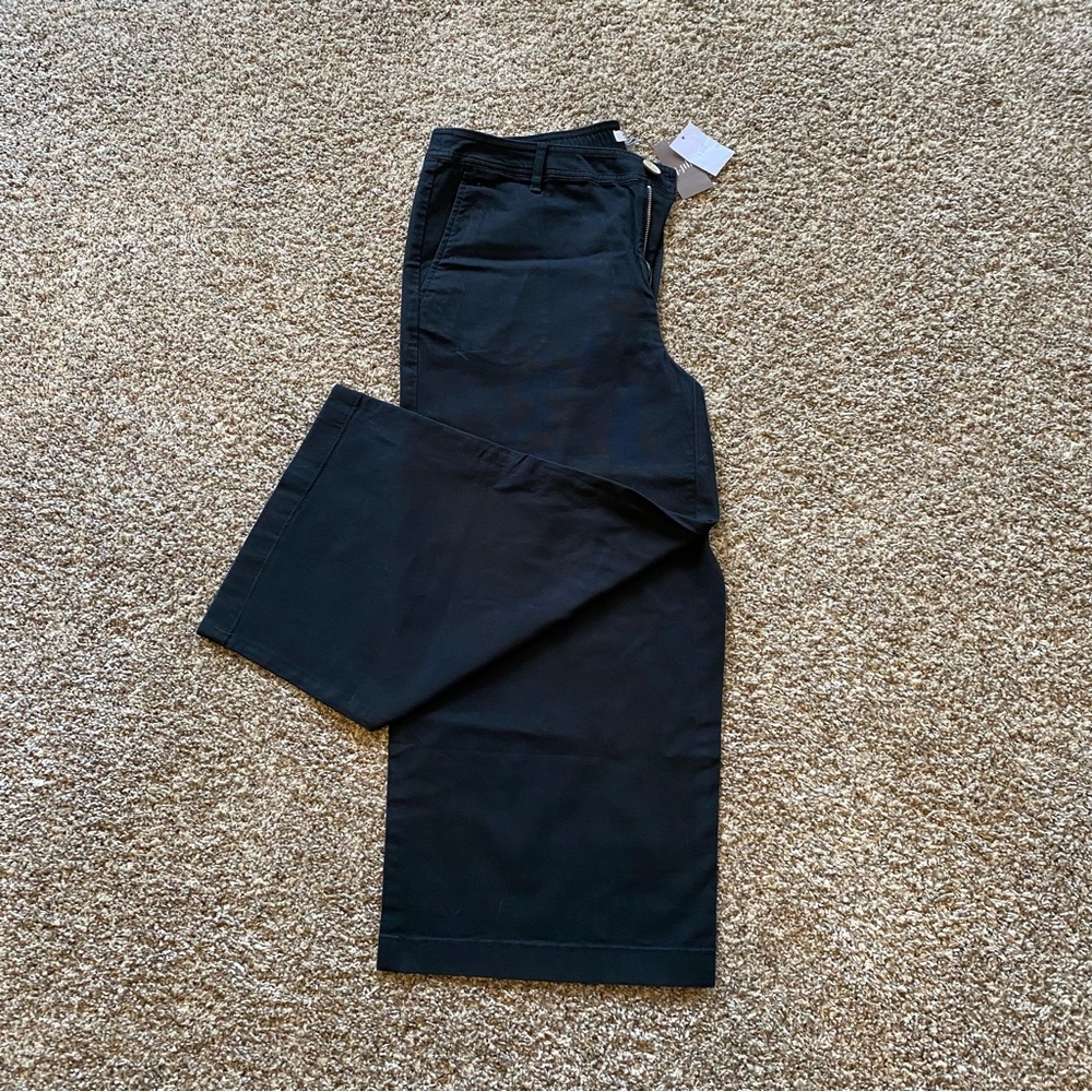 J Jill Black Wide Leg Crop Pants Jeans Size 16 - NWT